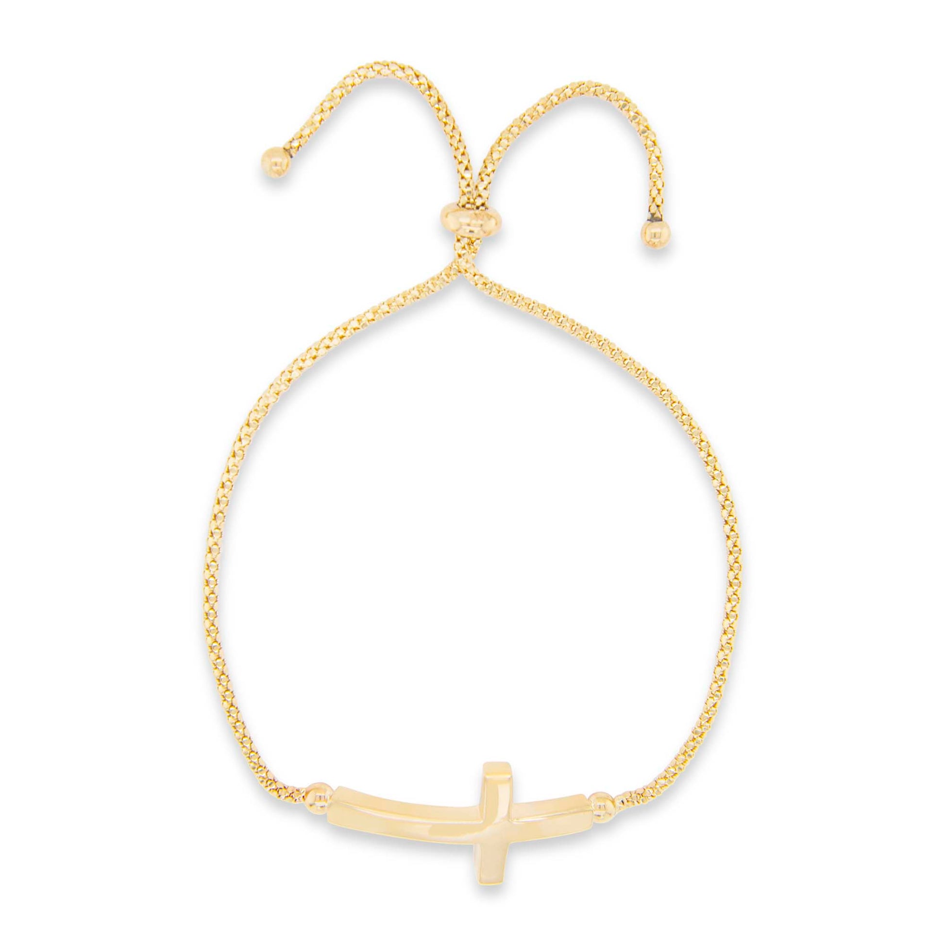 14K Yellow Gold Pearl Open Cuff Bangle