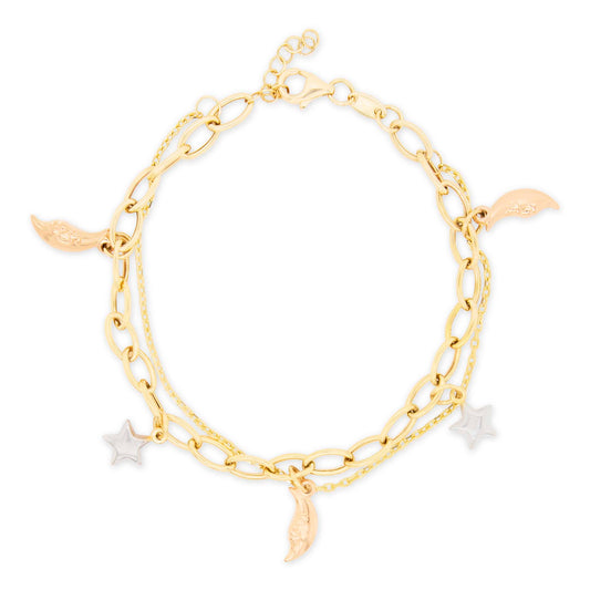 14K Yellow Gold Cut-Out Greek Pattern Bangle