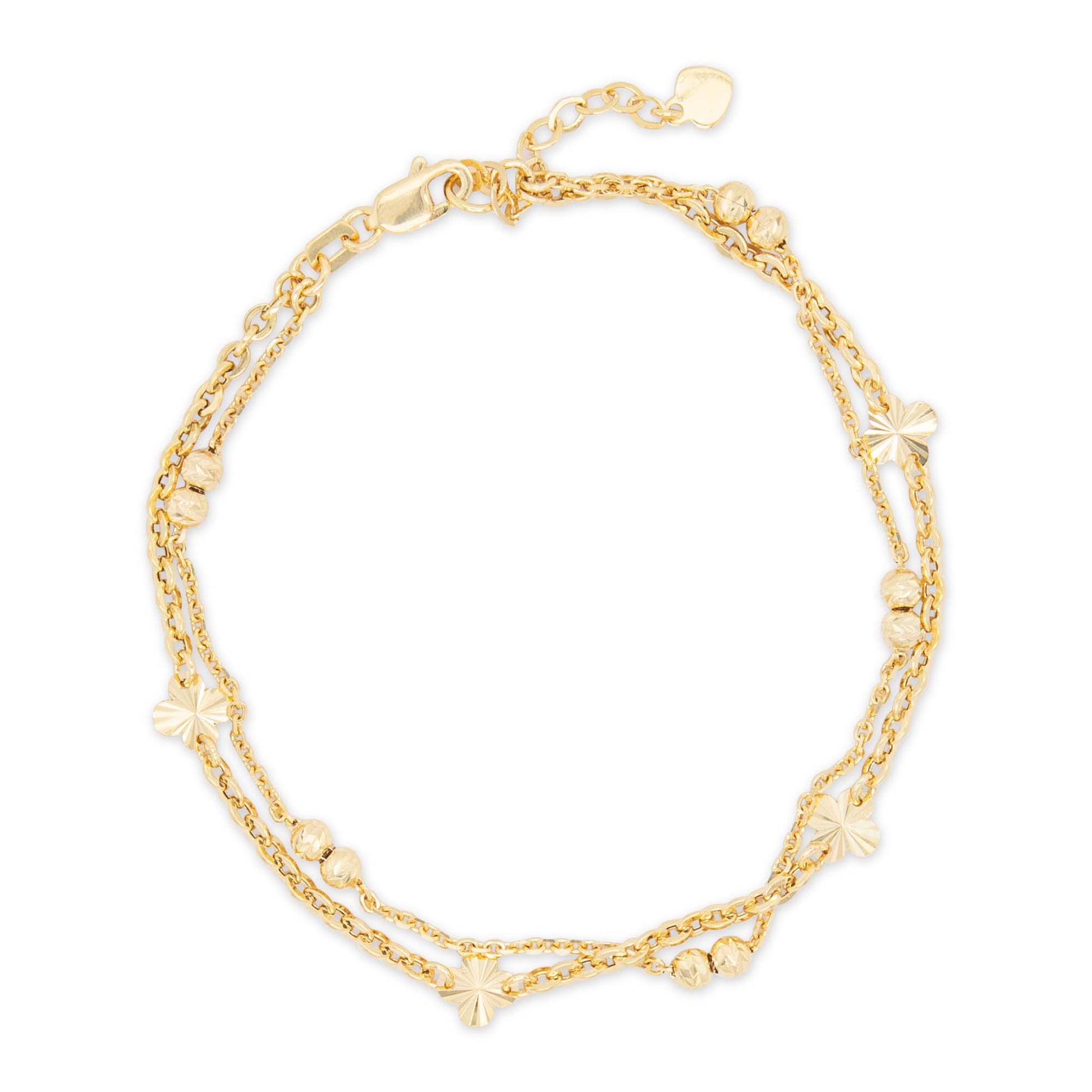 14K Two-Tone Twisted Open Cuff Bangle