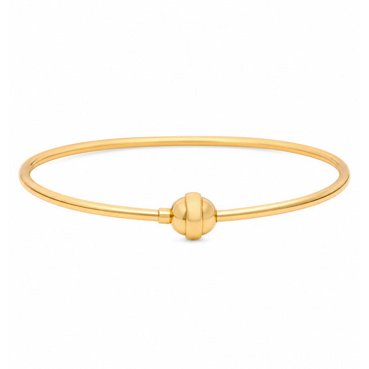 14K Yellow Gold Small Ball Clasp Personalization Bracelet