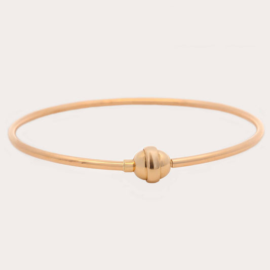 14K Yellow Gold Medium Ball Clasp Personalization Bracelet