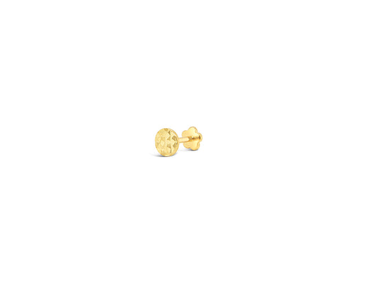 14K Yellow Gold Diamond Cut Dot Cartilage Flatback