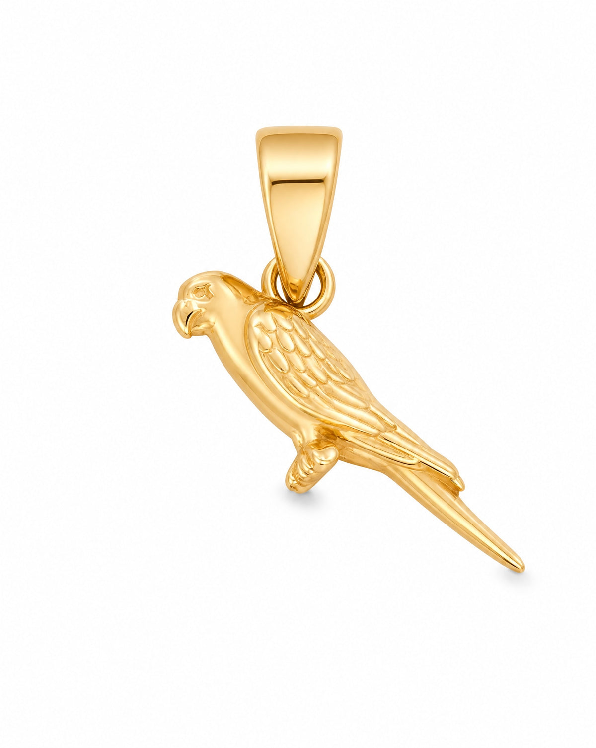 14k Yellow Gold Tiny Bird Pendant