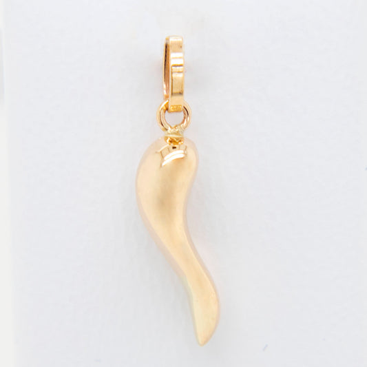 14K Yellow Gold Medium Horn Pendant