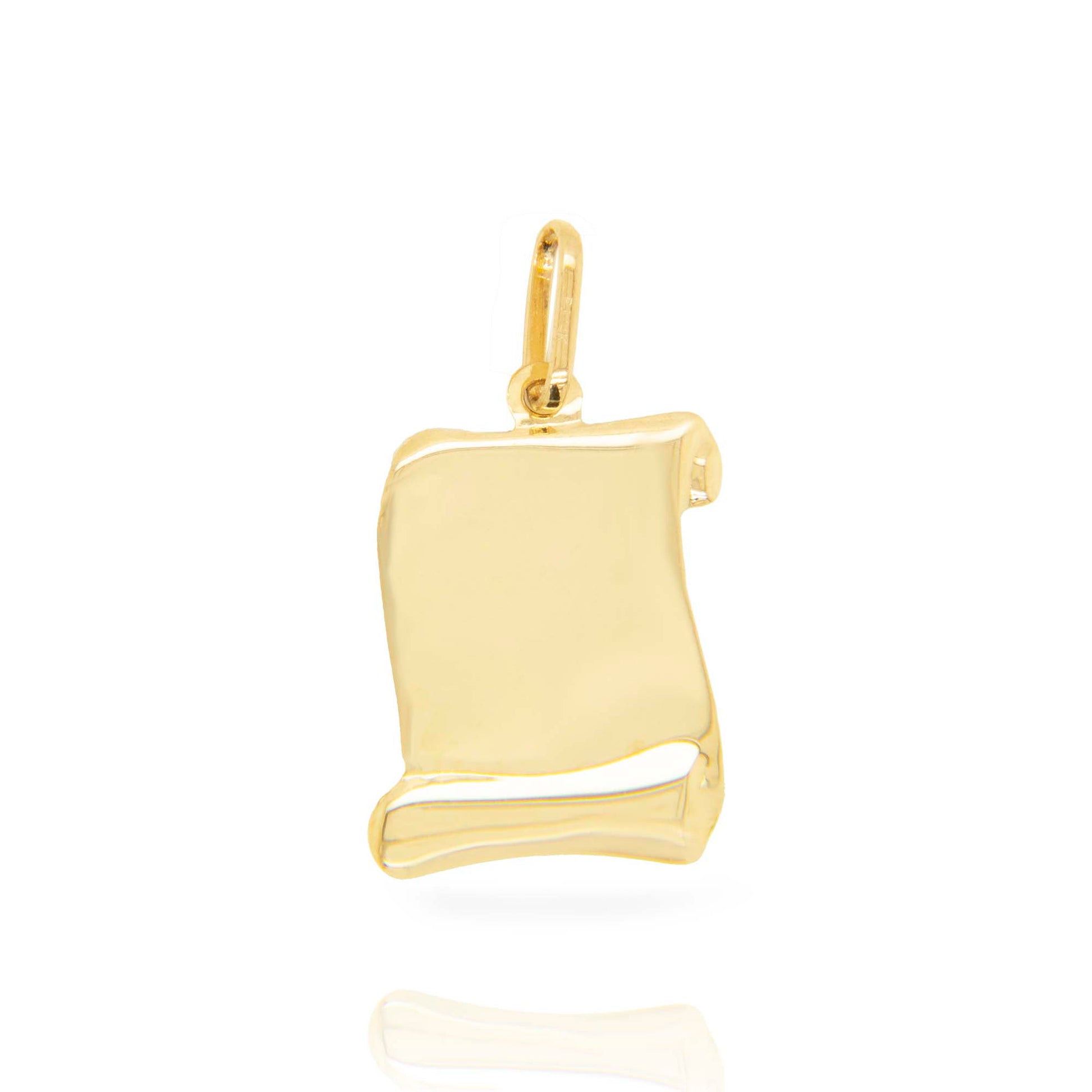 14k Yellow Gold Parchment Pendant