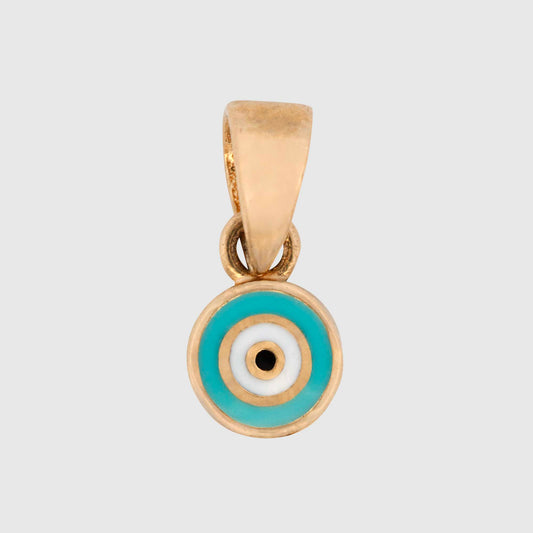 14k Yellow Gold Tiny Evil Eye Pendant