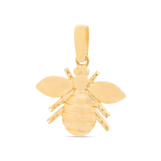 14k Yellow Gold Fly Pendant
