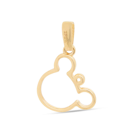 14k Yellow Gold Mouse Shape Pendant