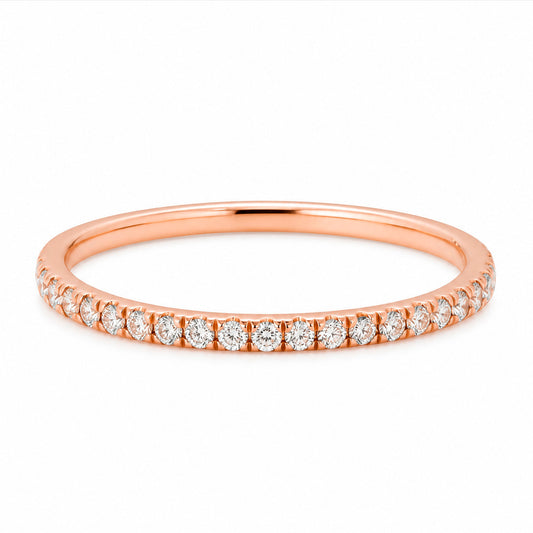 14K Rose Gold Diamond Eternity Band Style 3