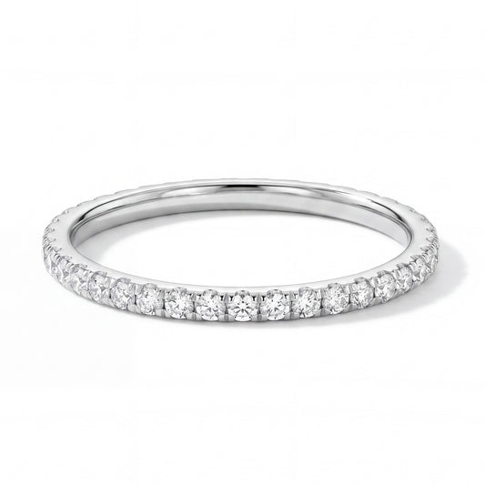 14K White Gold Diamond Eternity Band Style 3