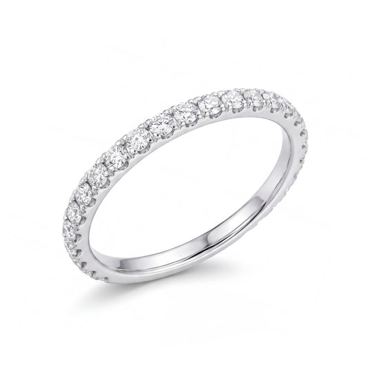 14K White Gold Diamond Eternity Band Style 2