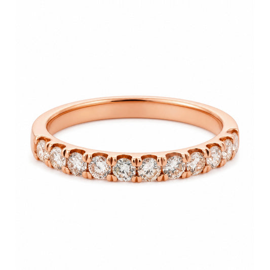 14K Rose Gold Diamond Eternity Band