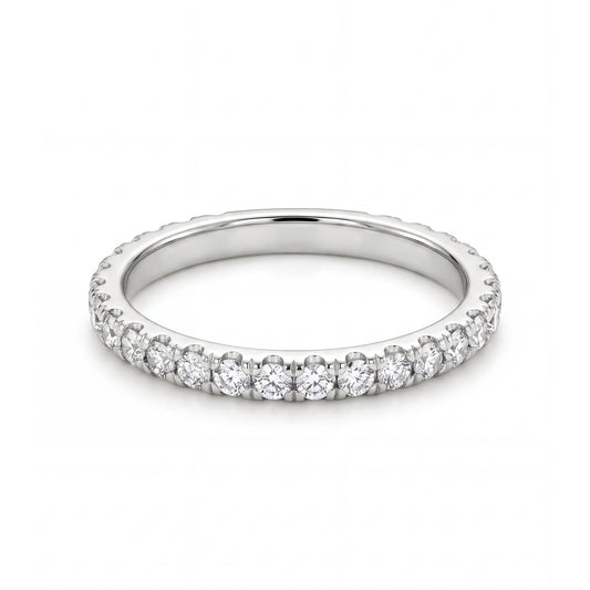 14K White Gold Diamond Eternity Band