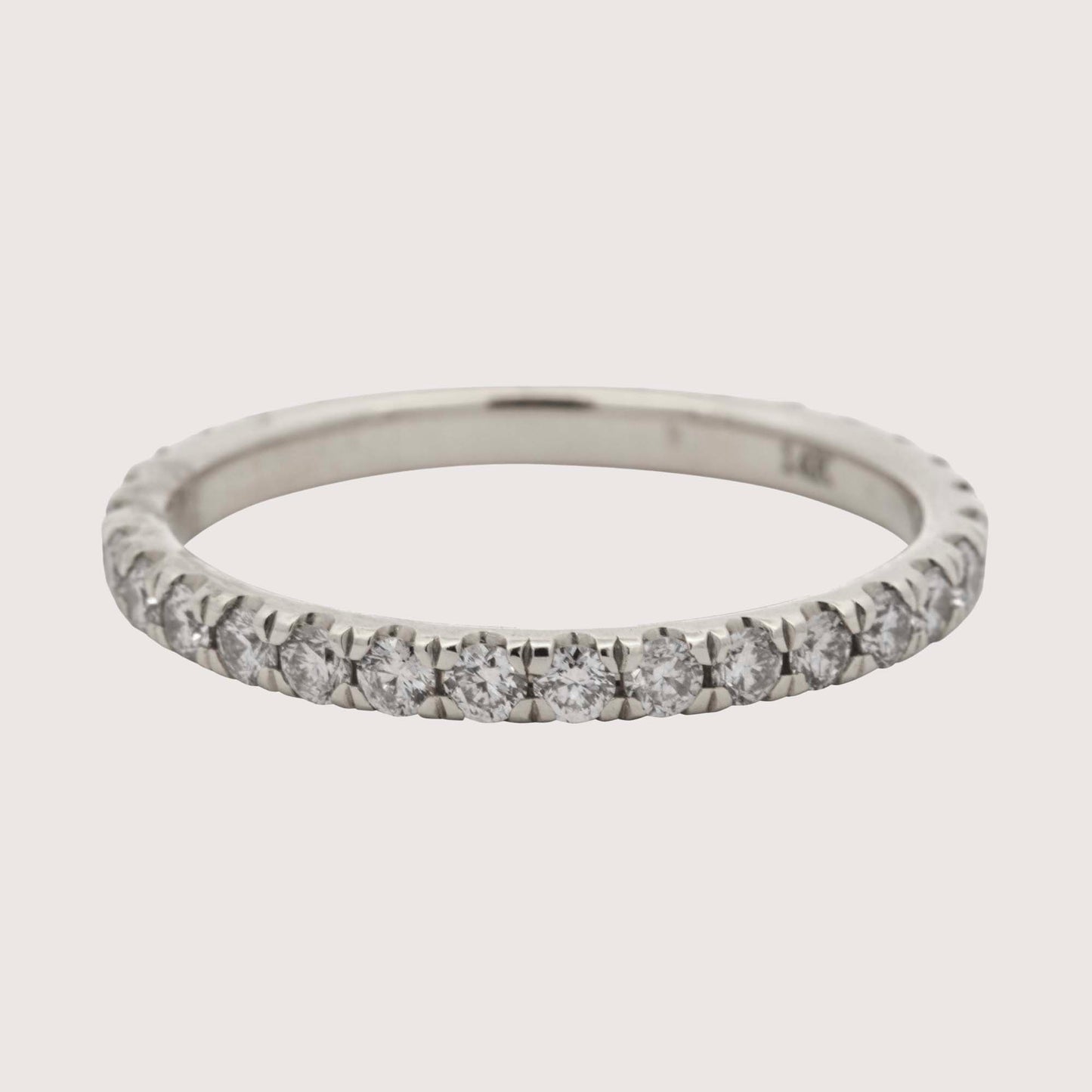 14K White Gold Diamond Eternity Band