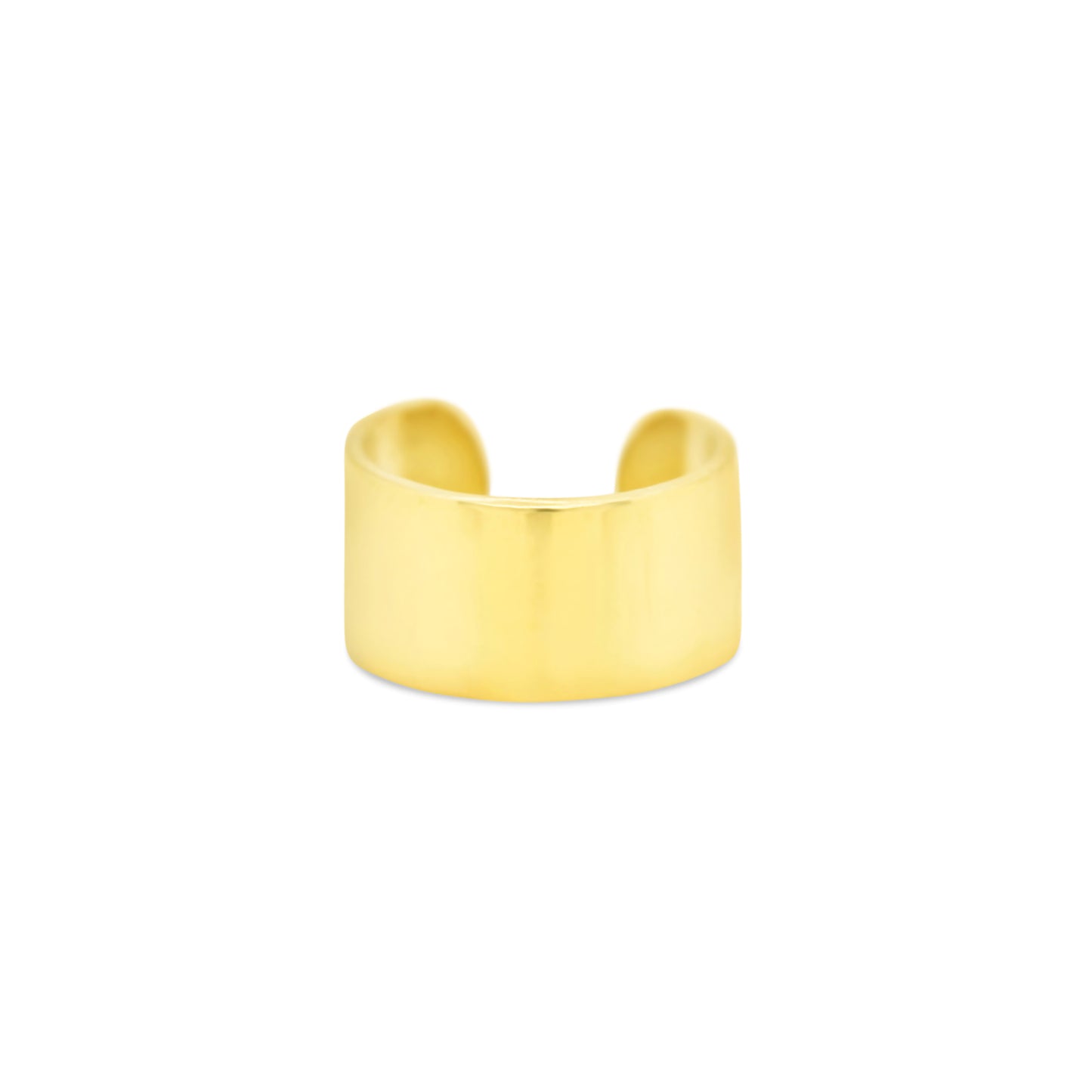 14K Yellow Gold Wide Band Ear Cuff