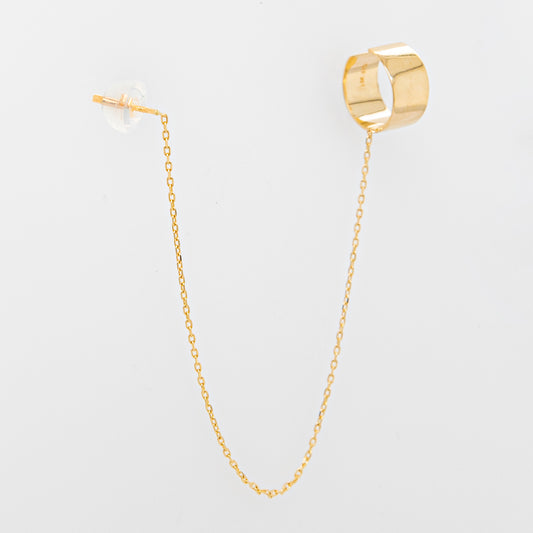 14K Yellow Gold Polished Chain Ear Cuff