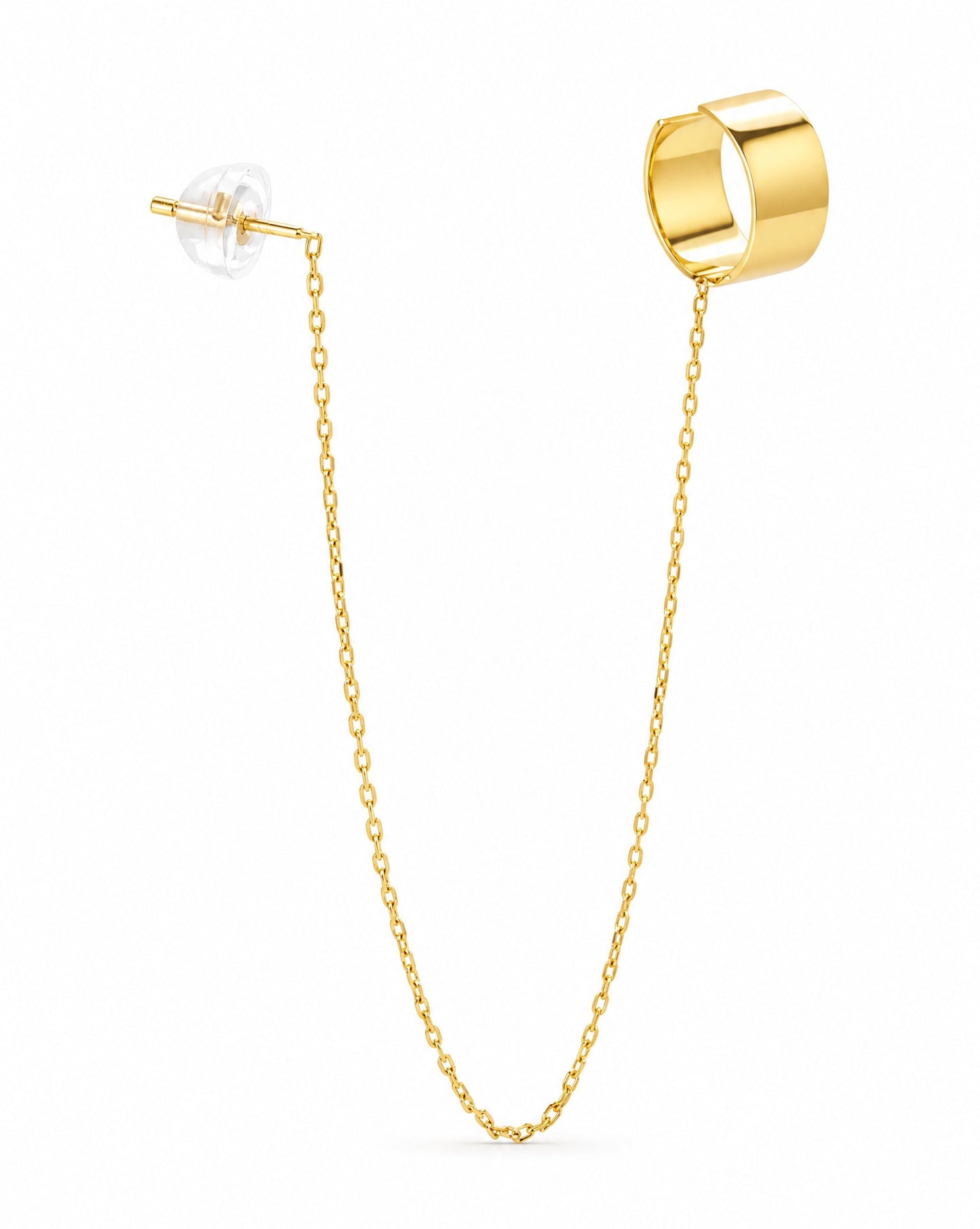 14K Yellow Gold Polished Chain Ear Cuff