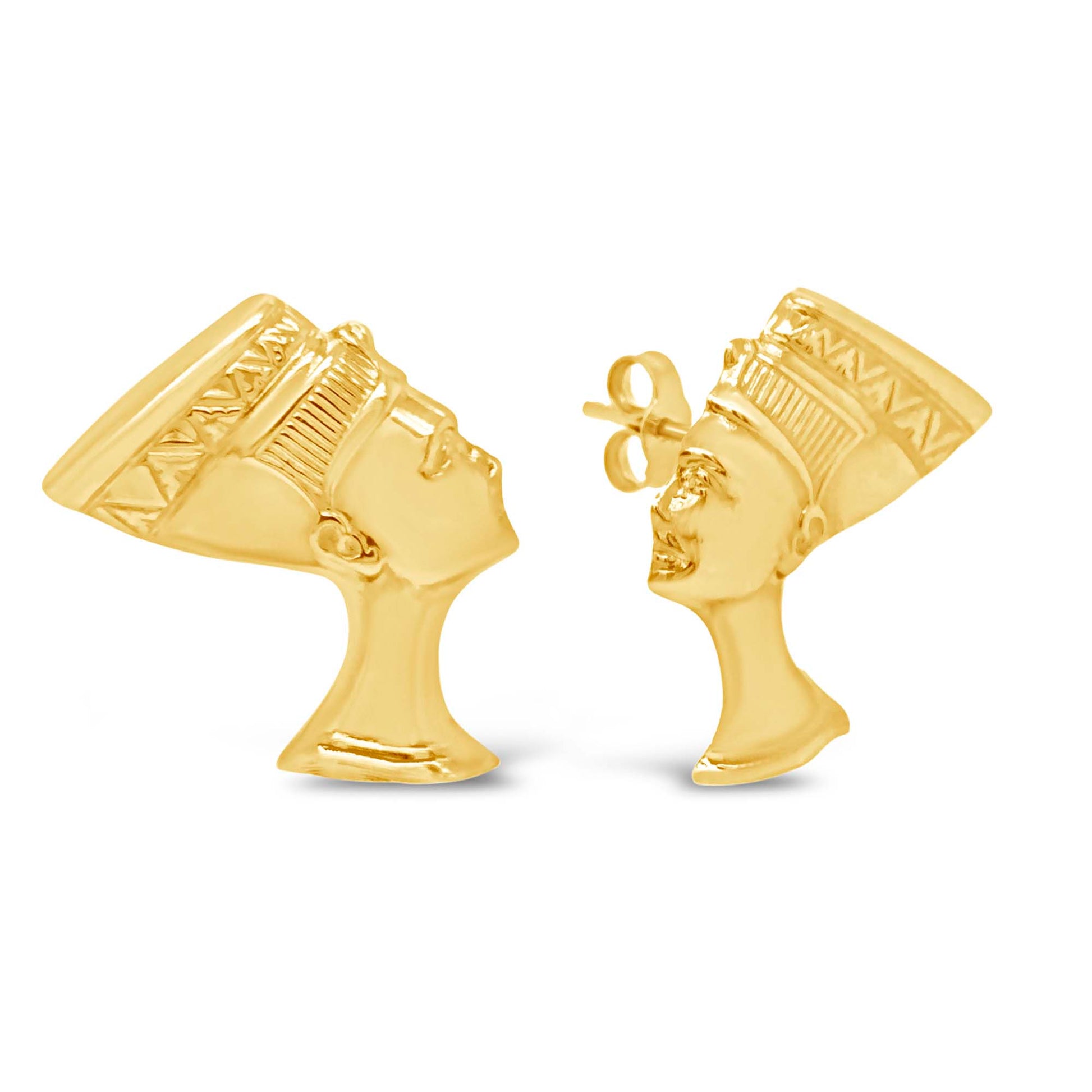 14K Yellow Gold Nefertiti Earring