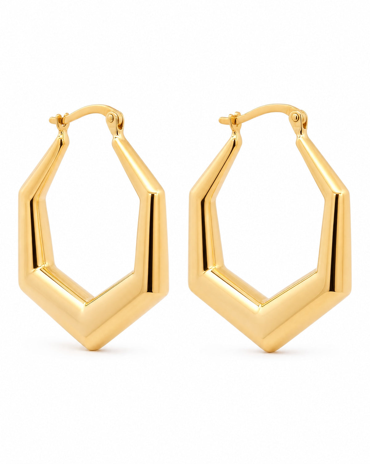 14k Yellow Gold Fancy Hoop Earring