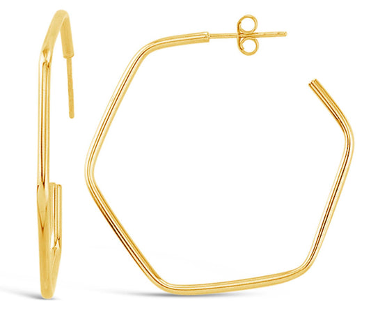14k Yellow Gold Fancy Lightweight Hoop Earring
