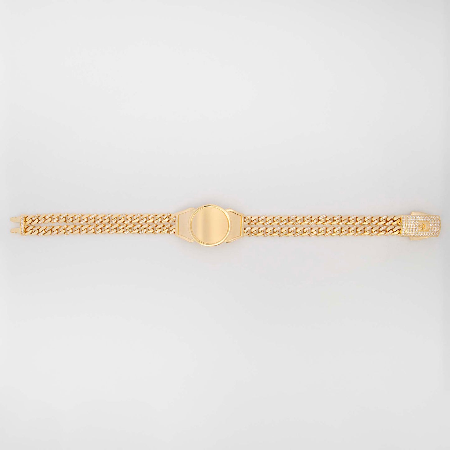 14k Yellow Gold Plain Monaco ID Bracelet