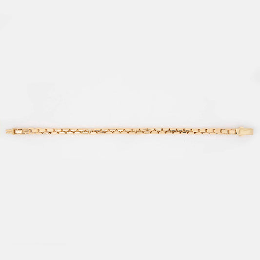 14k Yellow Gold Round Box Bracelet