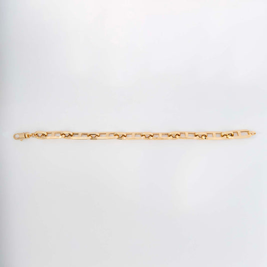 14k Yellow Gold Thick Cable Link Bracelet 8.4 / 8
