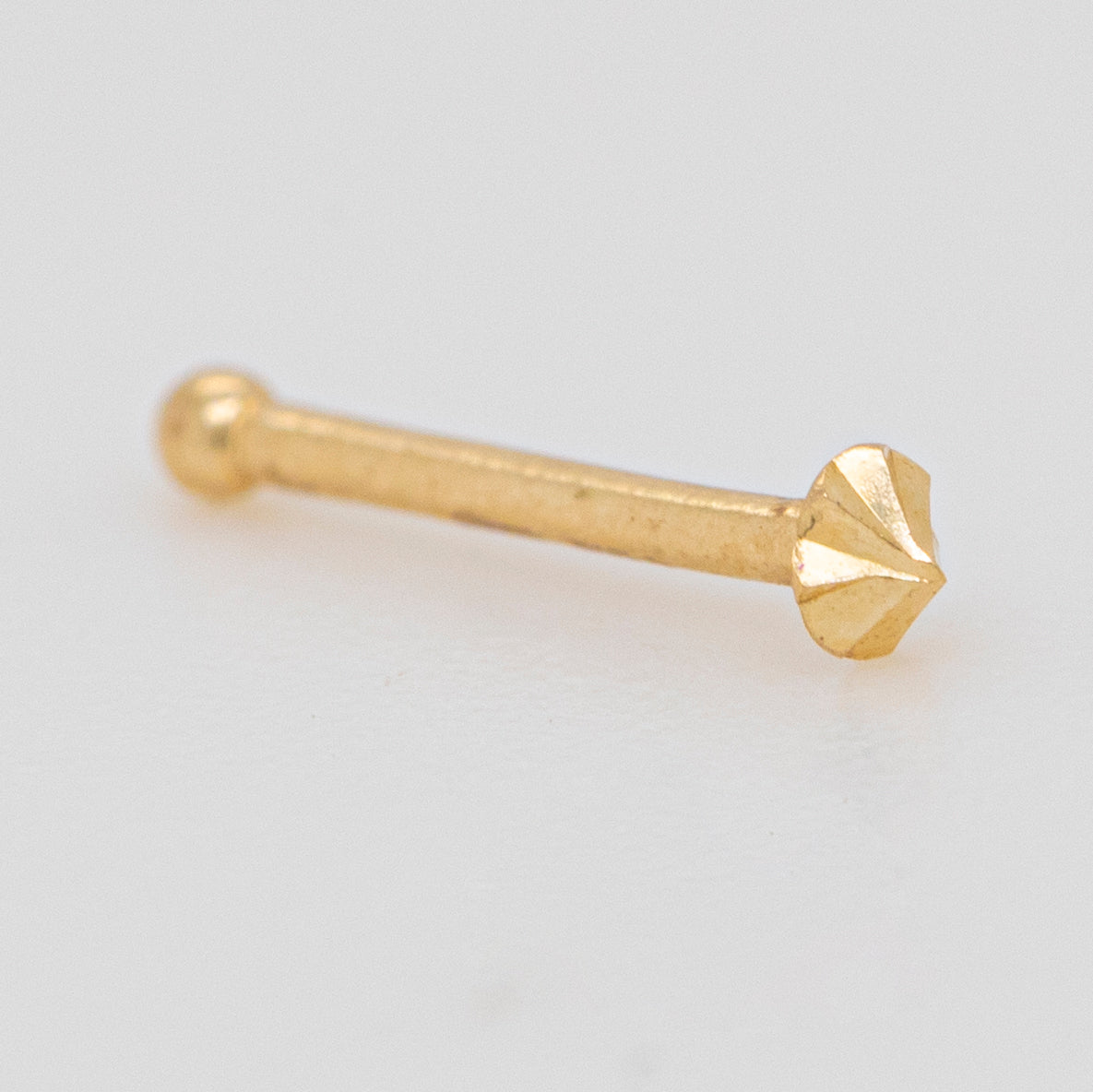 14K Yellow Gold Cone Nose Ring