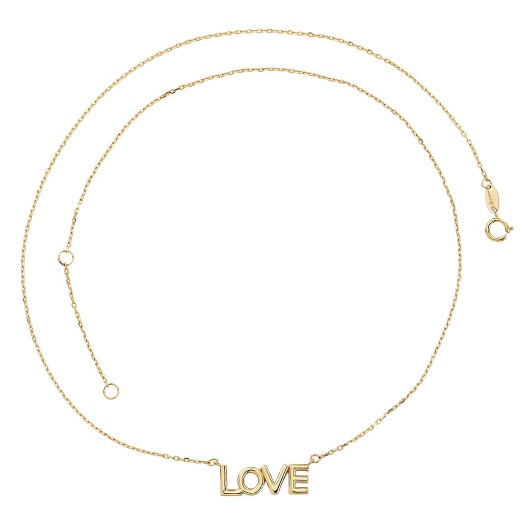 14K Yellow Gold "LOVE" Necklace