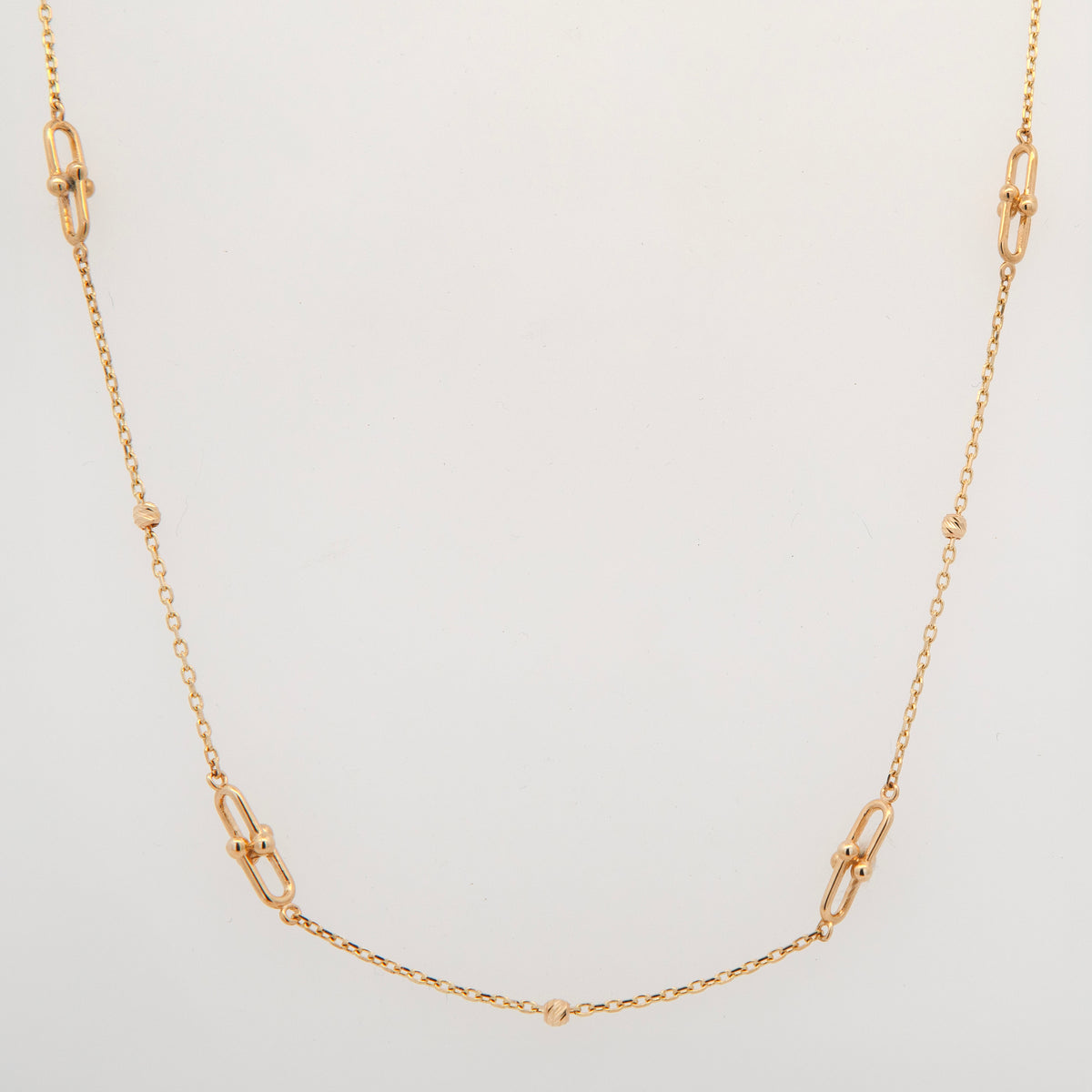 14K Yellow Gold U Link By The Yard Necklace
