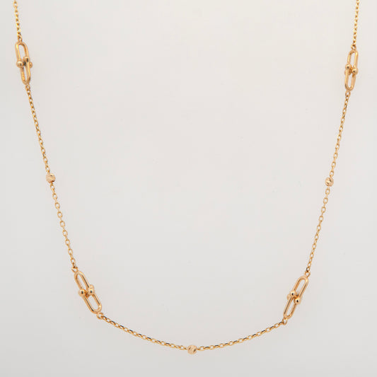 14K Yellow Gold U Link By The Yard Necklace