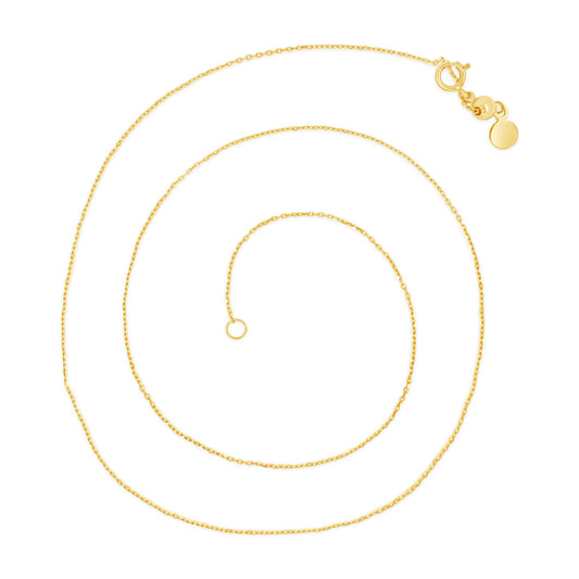 14K Yellow Gold Adjustable Cable Chain