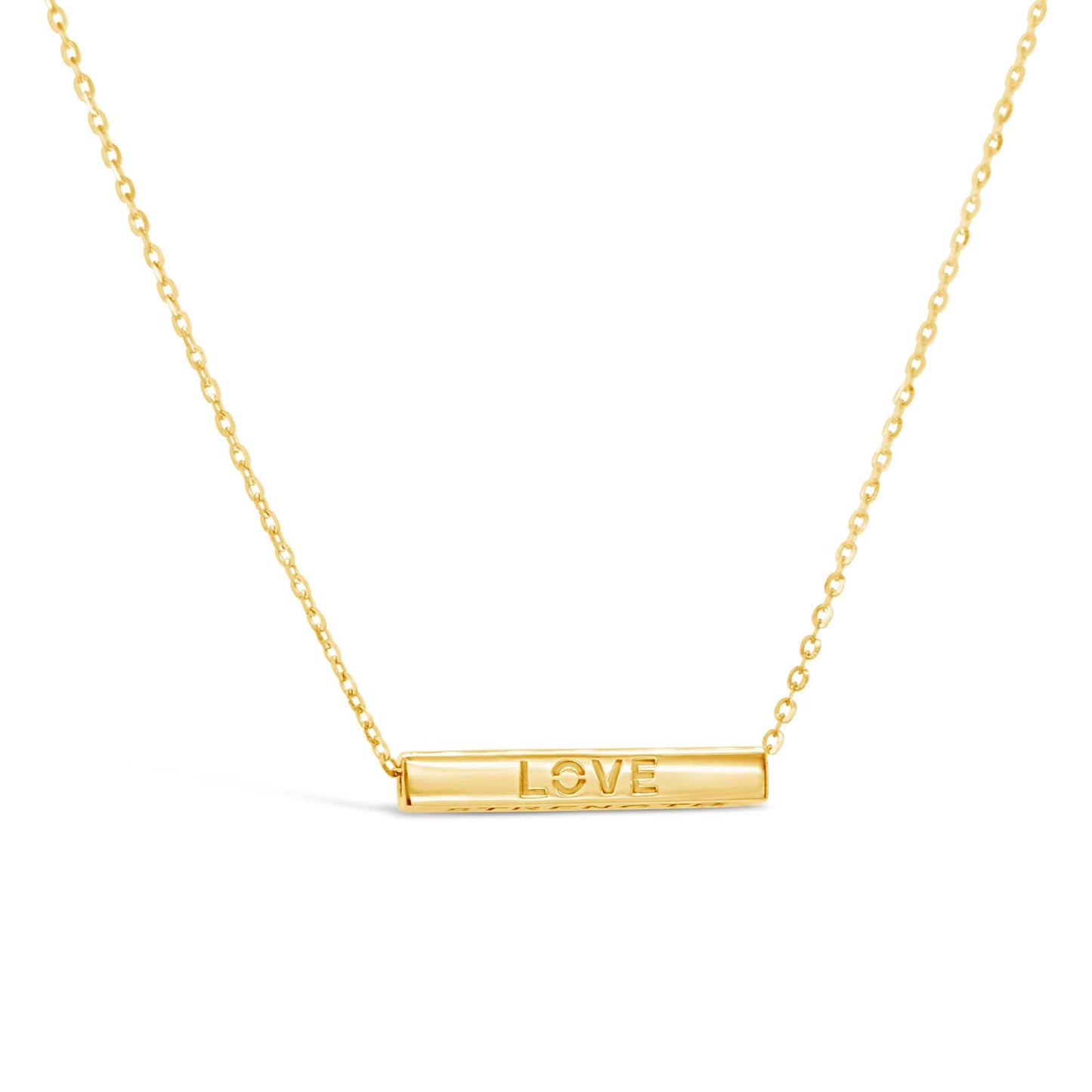 14K Yellow Gold Love Bar Necklace