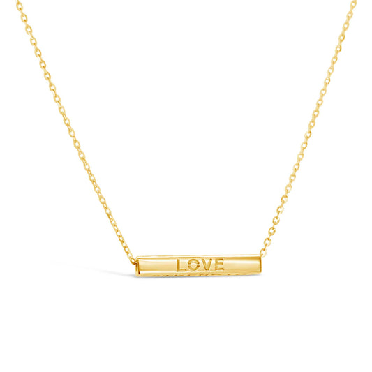 14K Yellow Gold Love Bar Necklace