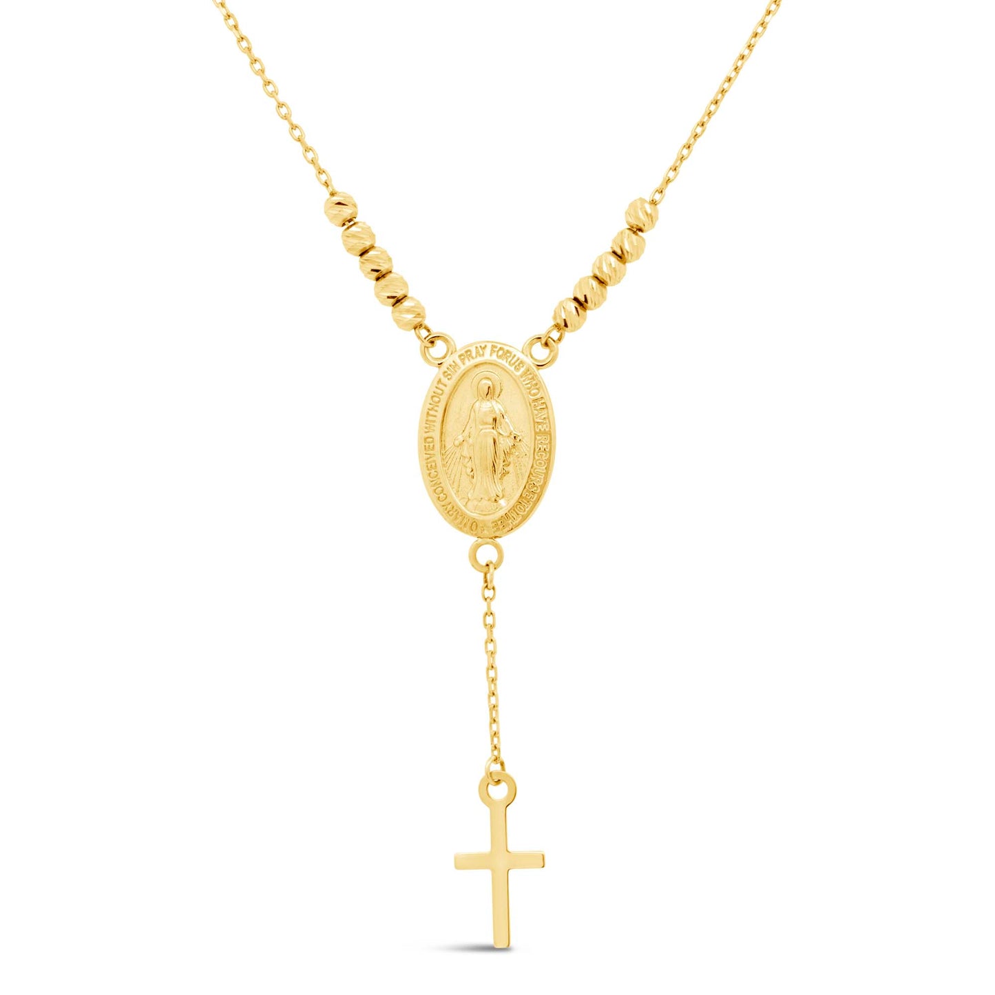 14K Yellow Gold Rosary Necklace  Necklace