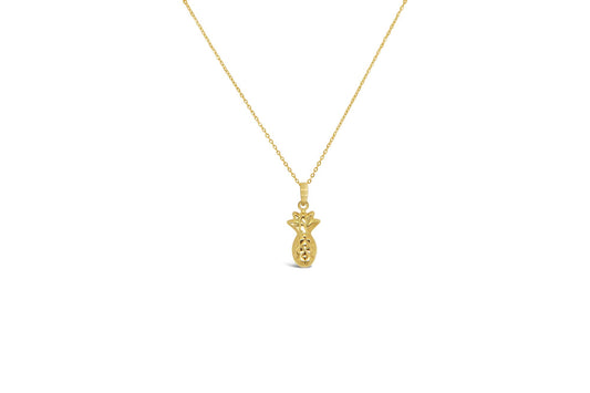 14K Yellow Gold Pineapple Necklace