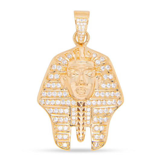 14K Yellow Gold Egyptian with CZ Accents Men's Pendant
