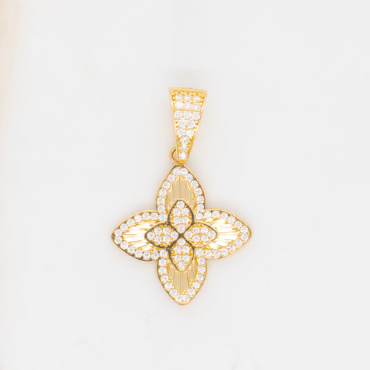 14k Yellow Gold 4 Leaf Clover Pendant