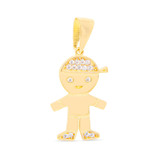 14k Yellow Gold Small Boy Pendant