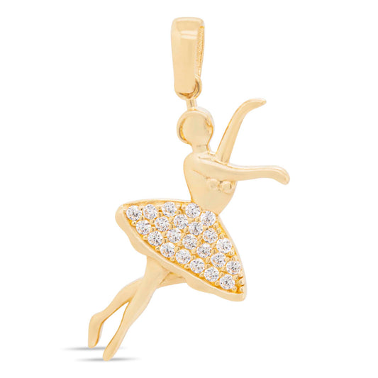 14k Yellow Gold Ballerina Pendant