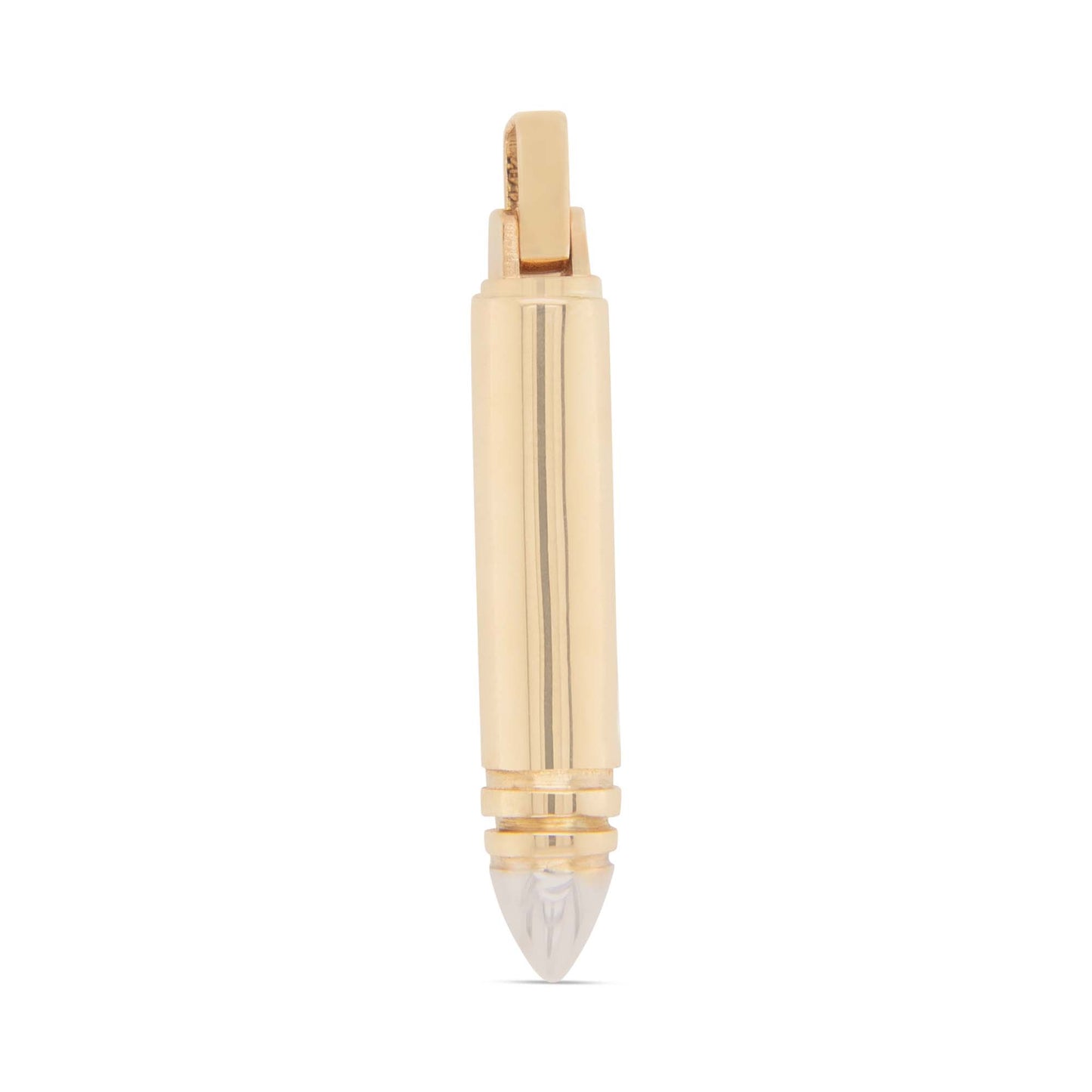 14K Two-Tones Gold Bullet Men's Pendant