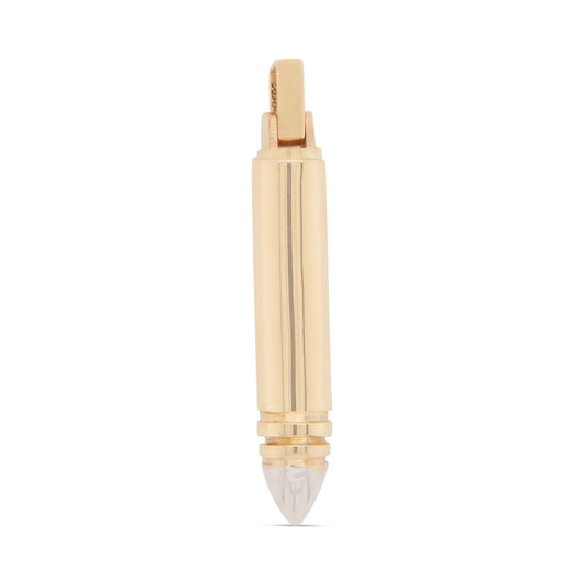 14K Two-Tones Gold Bullet Men's Pendant