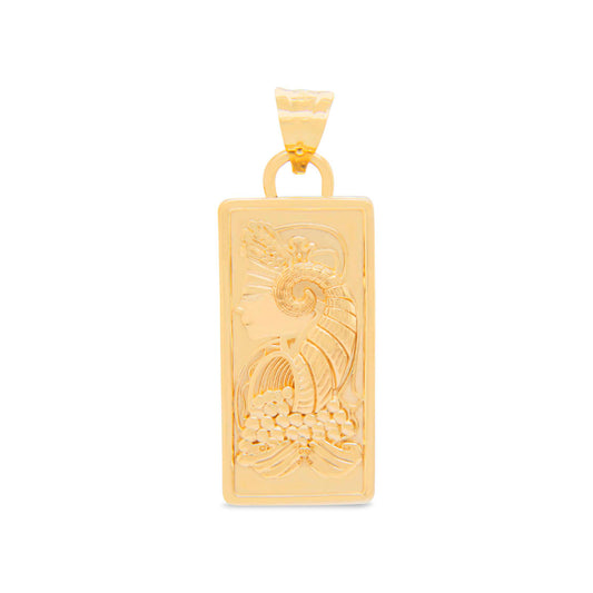 14k Yellow Gold Lady Fortuna Small Pendant
