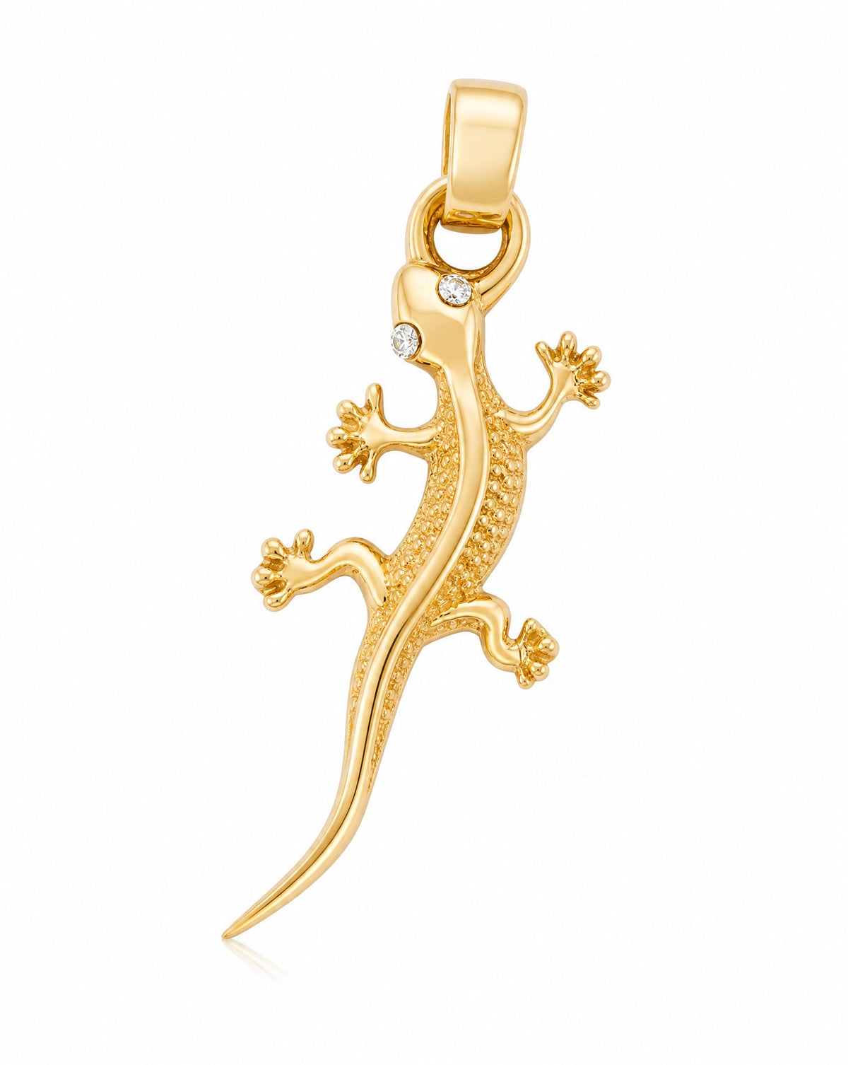 14K Yellow Gold Tiny Lizard Pendant