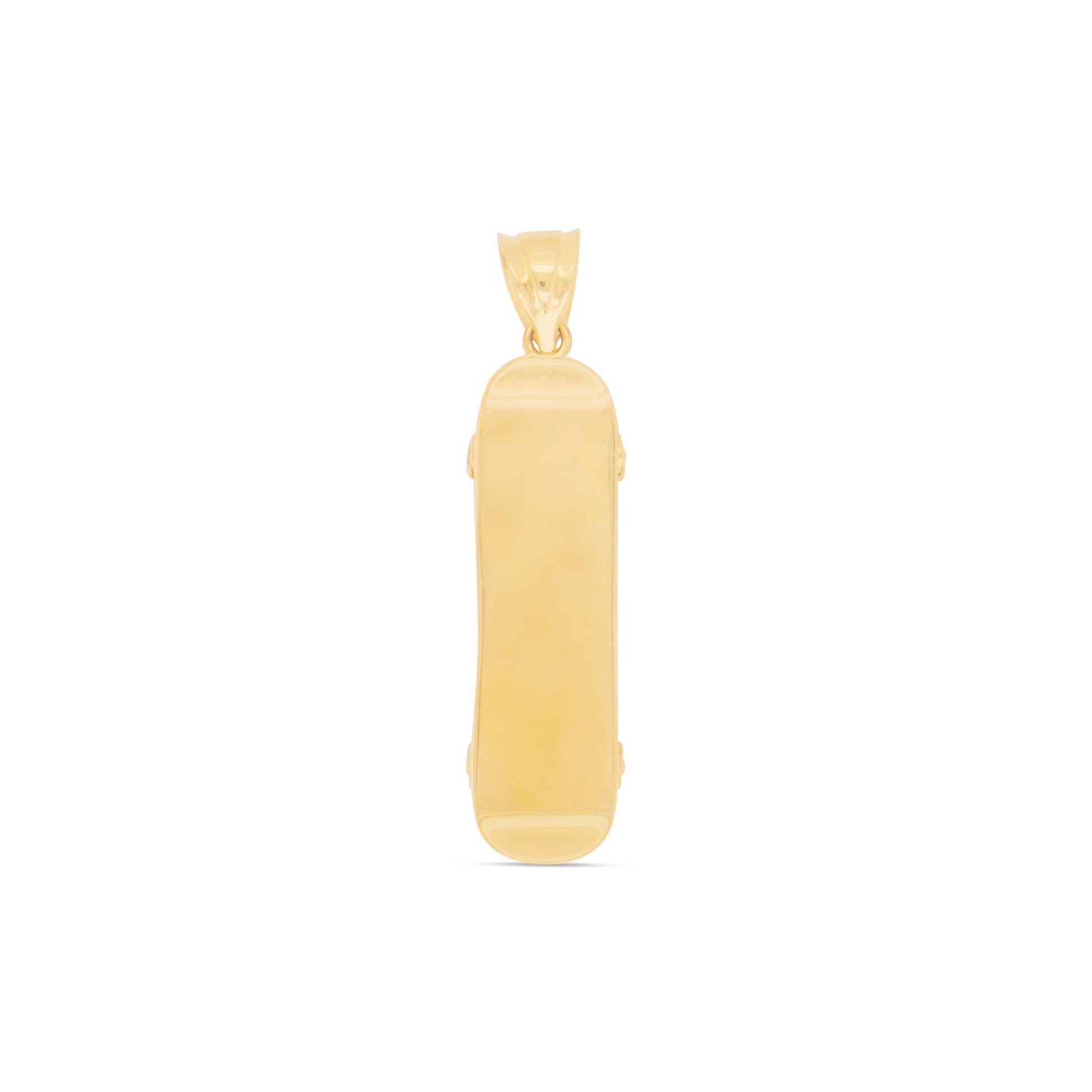 14K Yellow Gold Skateboard Men's Pendant