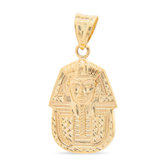 14K Yellow Gold Textured Egyptian Men's Pendant
