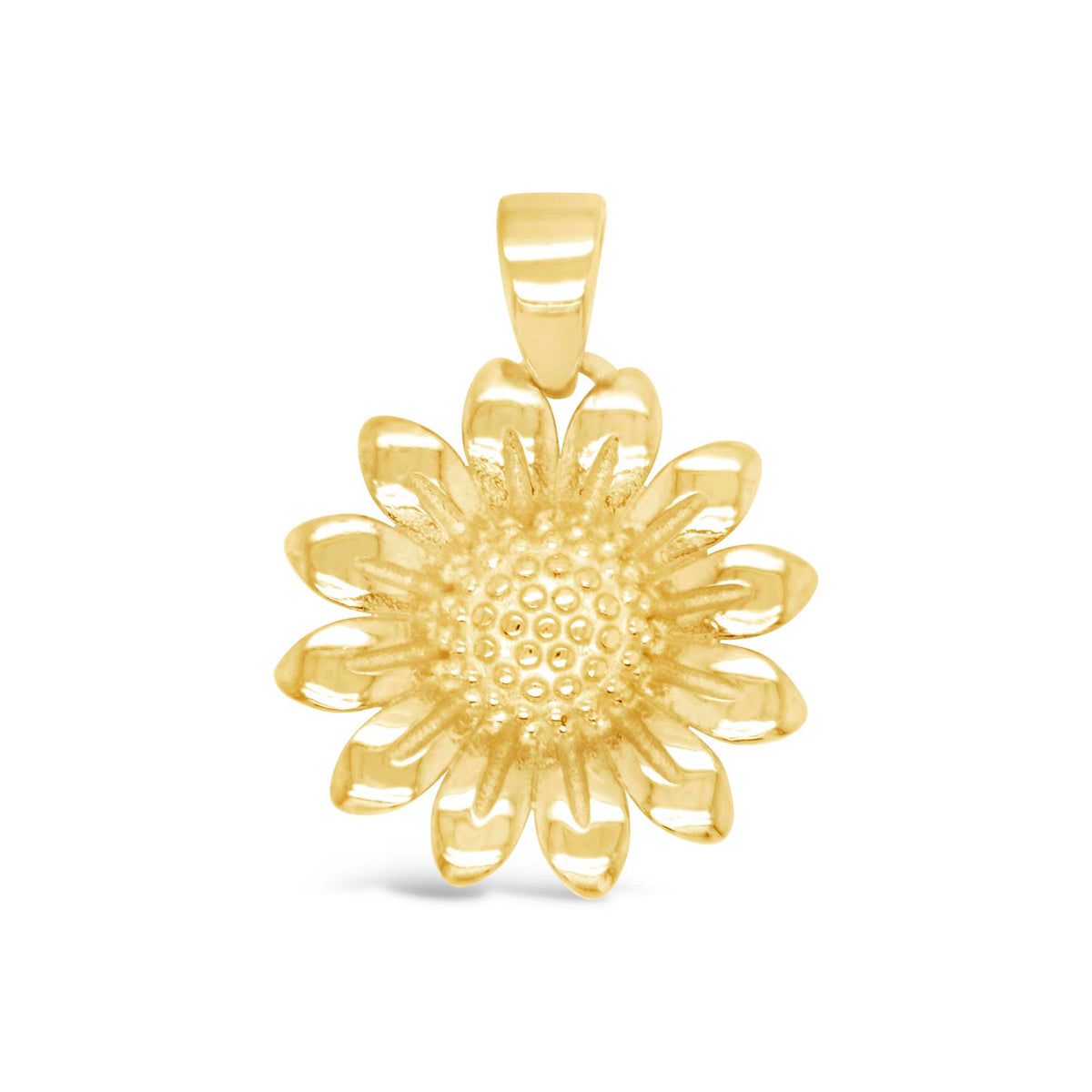 14k Yellow Gold Sunflower Pendant