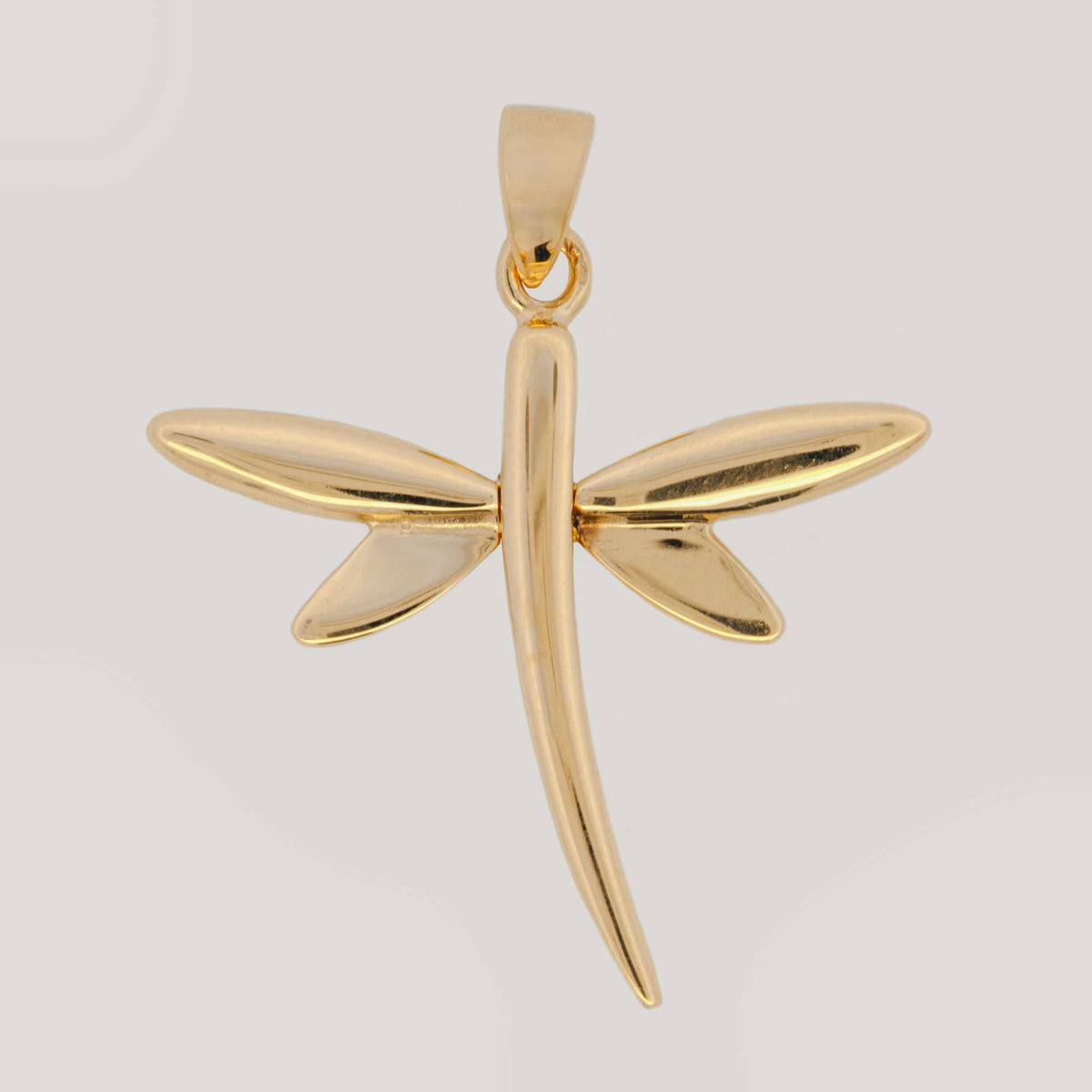 14k Yellow Gold Dragonfly Pendant