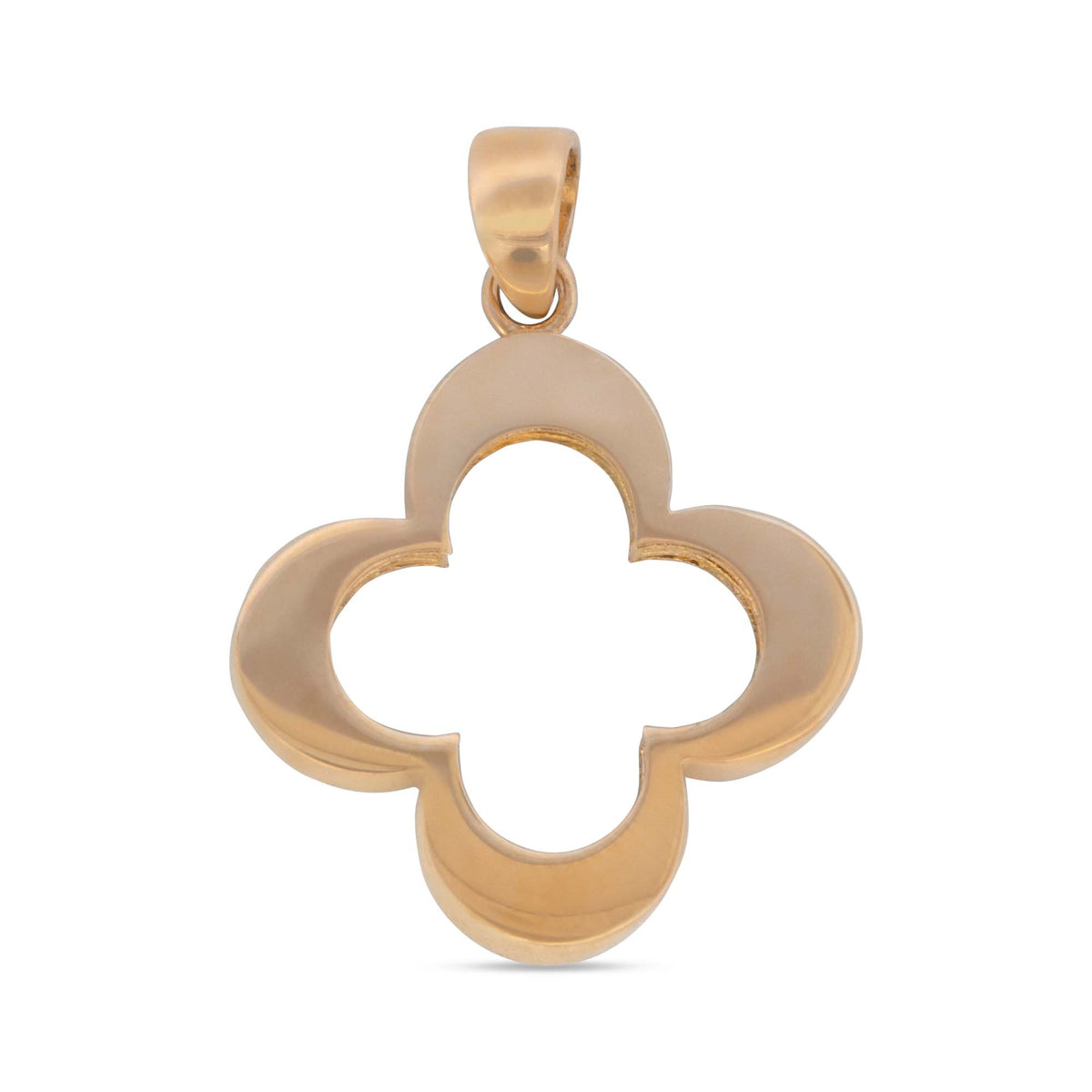 14k Yellow Gold Quatrefoil Pendant