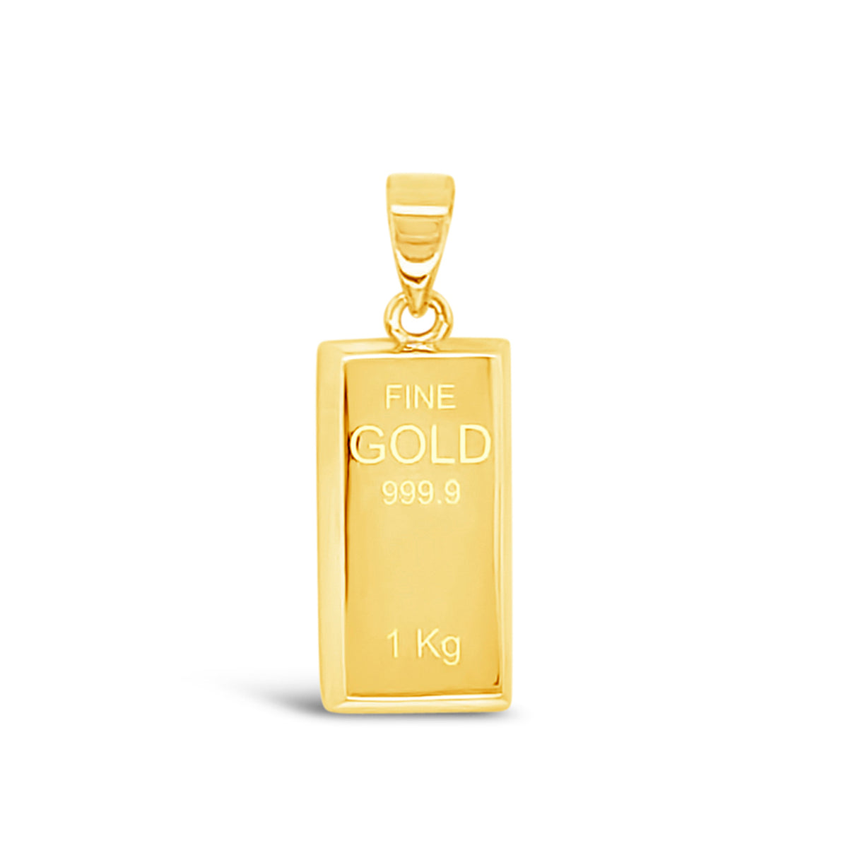 14k Yellow Gold Bar Pendant